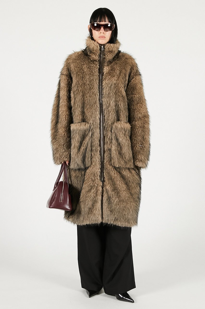 【プランク プロジェクト/PRANK PROJECT】のシンセティックファーロングコート 人気、トレンドファッション・服の通販 founy(ファニー) 　ファッション　Fashion　レディースファッション　Fashion for Women　アウター　Coat / Outerwear Collection　コート・ロングコート・ピーコート　Long Coats, Peacoats & More　ウェーブ　Wavy Pattern　スウェット / スエット　Sweatshirt, Sweatwear　ストレート　Straight, Straight Cut　フェイクファー　Faux Fur, Imitation Fur　ロング　Long, Long-Length　other-8|ID: prp329100004706804 ipo3291000000035857862