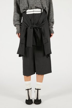 【プランク プロジェクト/PRANK PROJECT】のレイヤードミディスカート 人気、トレンドファッション・服の通販 founy(ファニー) ファッション Fashion レディースファッション Fashion for Women スカート Skirts ジャケット Jacket, Outerwear ストライプ Stripe, Striped Pattern スマート Smart, Elegant 新作・新入荷 New Arrivals / New In 無地 Plain, Solid Color |ID:prp329100004706811