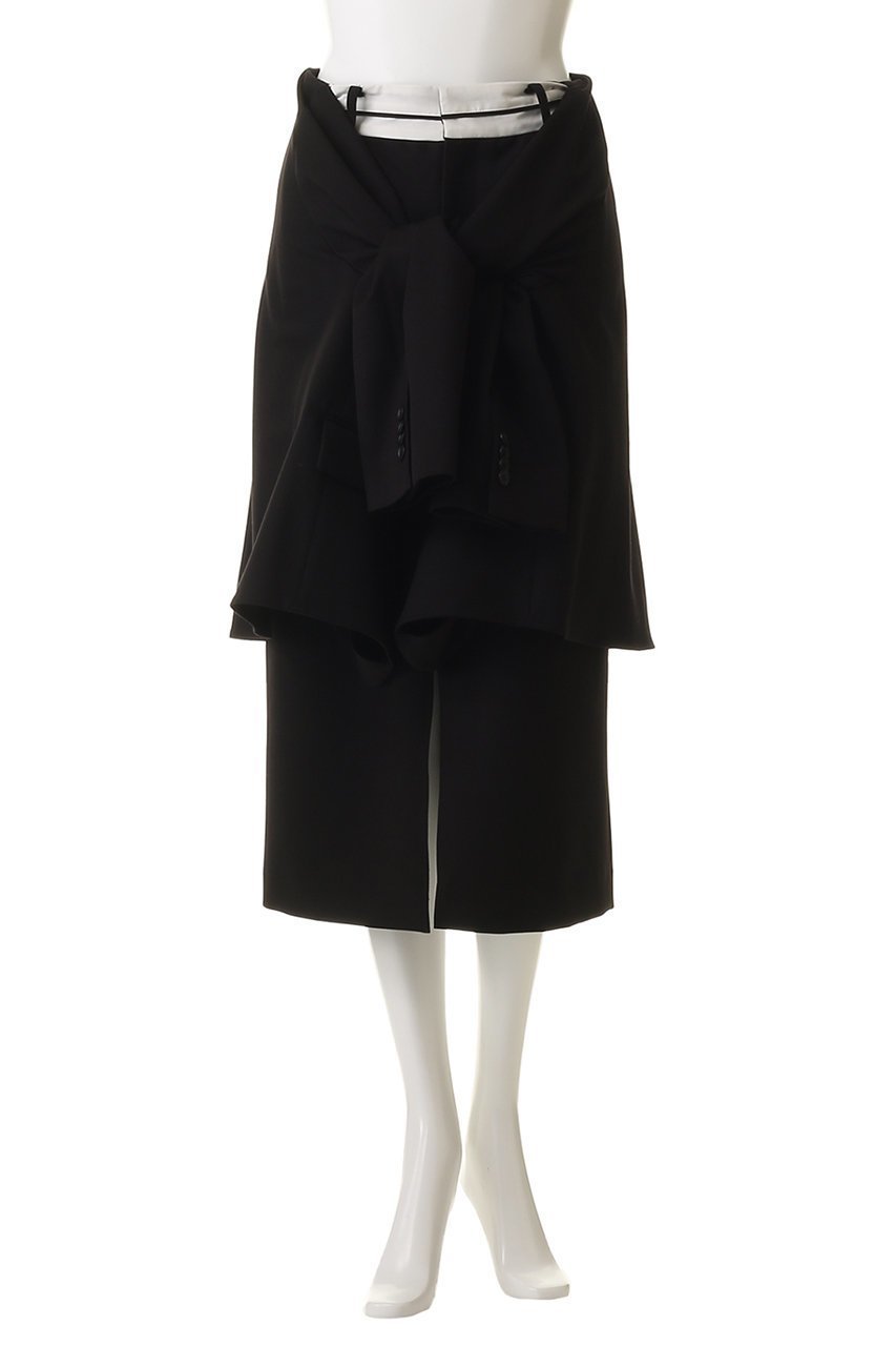 【プランク プロジェクト/PRANK PROJECT】のレイヤードミディスカート 人気、トレンドファッション・服の通販 founy(ファニー) 　ファッション　Fashion　レディースファッション　Fashion for Women　スカート　Skirts　ジャケット　Jacket, Outerwear　ストライプ　Stripe, Striped Pattern　スマート　Smart, Elegant　再入荷　Restock / Back in Stock　無地　Plain, Solid Color　other-5|ID: prp329100004706811 ipo3291000000034605078