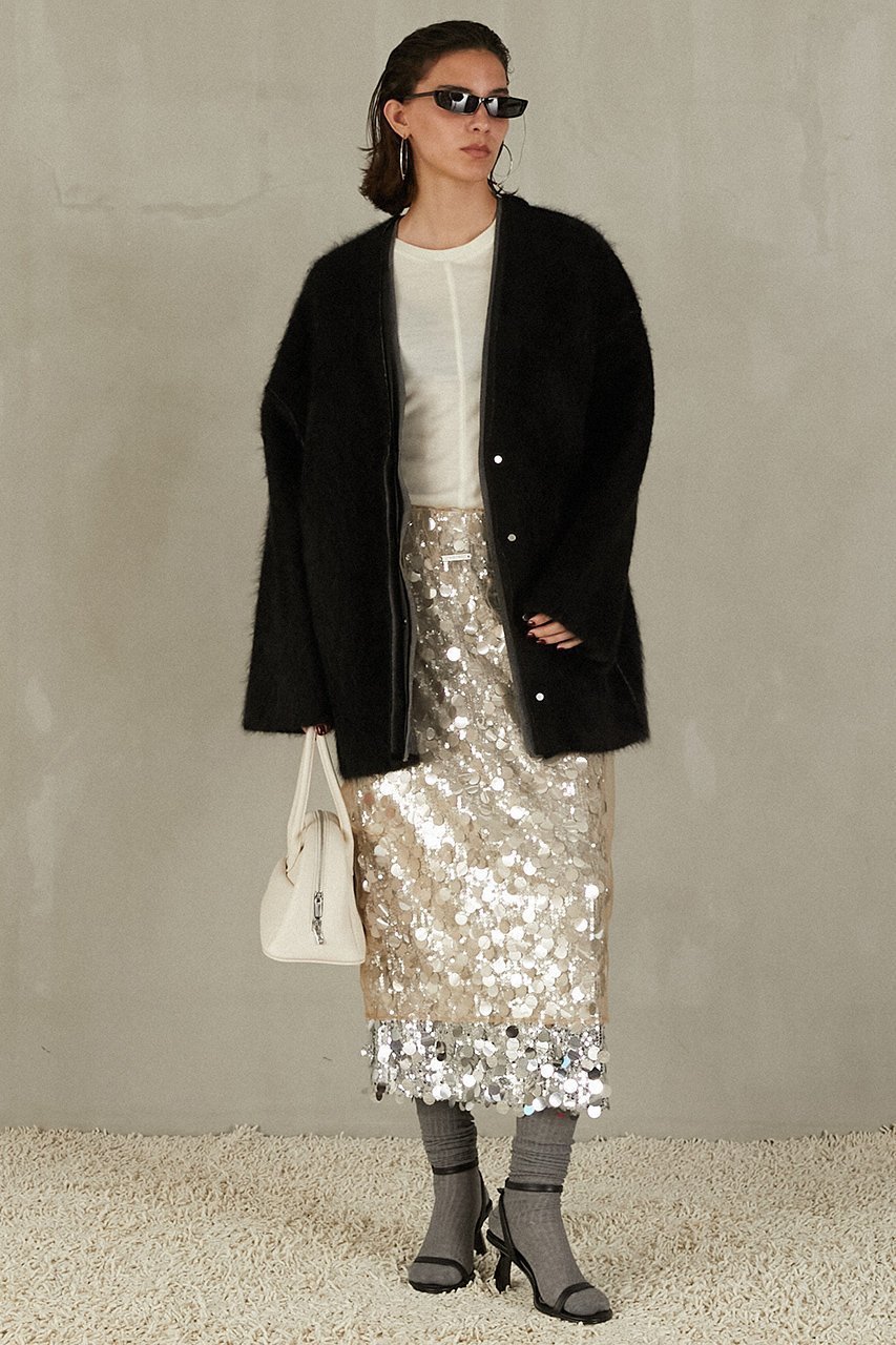 【プランク プロジェクト/PRANK PROJECT】のチュールラップスパンコールスカート 人気、トレンドファッション・服の通販 founy(ファニー) 　ファッション　Fashion　レディースファッション　Fashion for Women　スカート　Skirts　ロングスカート　Long Skirts / Maxi & Midi Skirts　おすすめ　Recommended / Our Picks　スウェット / スエット　Sweatshirt, Sweatwear　スパンコール　Sequins, Sequin Embellishment　スポーティ　Sporty, Casual Athletic　ソックス　Socks, Hosiery　チュール　Tulip, Tulip Motif　ロング　Long, Long-Length　エレガント 上品　Elegant　新作・新入荷　New Arrivals / New In　other-8|ID: prp329100004706812 ipo3291000000033995120
