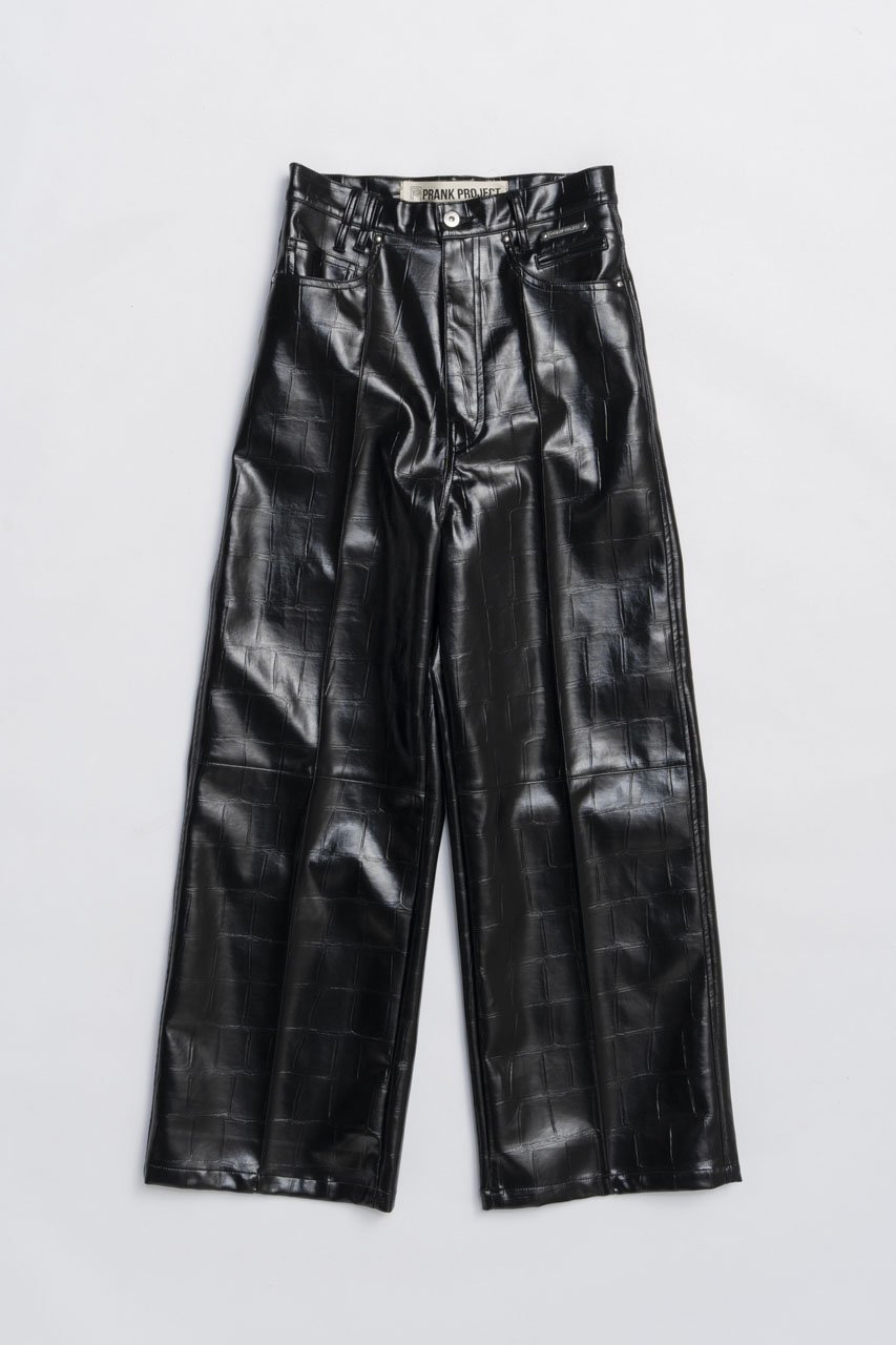 【プランク プロジェクト/PRANK PROJECT】のシンセティックレザープレスパンツ 人気、トレンドファッション・服の通販 founy(ファニー) 　ファッション　Fashion　レディースファッション　Fashion for Women　パンツ　Pants & Trousers　クロコ　Crocodile, Croc Embossed　ストレート　Straight, Straight Cut　バランス　Balance, Style Balance　ワイド　Wide, Wide Fit　ヴィンテージ　Vintage Style　新作・新入荷　New Arrivals / New In　 other-1|ID: prp329100004706818 ipo3291000000033995166