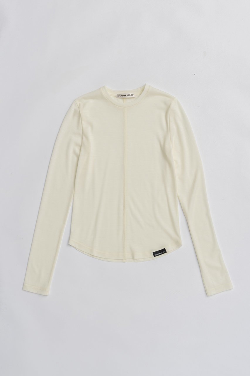 【プランク プロジェクト/PRANK PROJECT】のシンプルクルーネック インテリア・キッズ・メンズ・レディースファッション・服の通販 founy(ファニー) 　ファッション　Fashion　レディースファッション　Fashion for Women　トップス・カットソー　Cut & Sew Tops　シャツ・ブラウス・オフィスカジュアル　Elegant Blouses & Button-Ups　ロングTシャツ・Tシャツ　Longline T-Shirts & Tees　カットソー・ベーシックTシャツ　Cut-and-Sewn Tops / Stretch Tees & Basics　インナー　Innerwear　ジャケット　Jacket, Outerwear　スリーブ　Sleeve, Long Sleeve / Short Sleeve　センター　Center, Center Line　ロング　Long, Long-Length　ワーク　Workwear, Utility Style　エレガント 上品　Elegant　新作・新入荷　New Arrivals / New In　WHT(ホワイト)|ID: prp329100004706821 ipo3291000000033995198