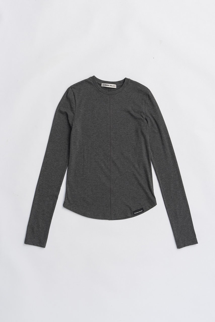 【プランク プロジェクト/PRANK PROJECT】のシンプルクルーネック インテリア・キッズ・メンズ・レディースファッション・服の通販 founy(ファニー) 　ファッション　Fashion　レディースファッション　Fashion for Women　トップス・カットソー　Cut & Sew Tops　シャツ・ブラウス・オフィスカジュアル　Elegant Blouses & Button-Ups　ロングTシャツ・Tシャツ　Longline T-Shirts & Tees　カットソー・ベーシックTシャツ　Cut-and-Sewn Tops / Stretch Tees & Basics　インナー　Innerwear　ジャケット　Jacket, Outerwear　スリーブ　Sleeve, Long Sleeve / Short Sleeve　センター　Center, Center Line　ロング　Long, Long-Length　ワーク　Workwear, Utility Style　エレガント 上品　Elegant　新作・新入荷　New Arrivals / New In　GRY(グレー)|ID: prp329100004706821 ipo3291000000033995200