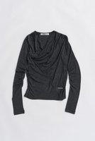 【プランク プロジェクト/PRANK PROJECT】のドレープクロストップス 人気、トレンドファッション・服の通販 founy(ファニー) ファッション Fashion レディースファッション Fashion for Women トップス・カットソー Cut & Sew Tops シャツ・ブラウス・オフィスカジュアル Elegant Blouses & Button-Ups ロングTシャツ・Tシャツ Longline T-Shirts & Tees カットソー・ベーシックTシャツ Cut-and-Sewn Tops / Stretch Tees & Basics おすすめ Recommended / Our Picks スリーブ Sleeve, Long Sleeve / Short Sleeve デニム Denim, Jeans Material ボトム Bottoms, Lower Wear ロング Long, Long-Length エレガント 上品 Elegant 新作・新入荷 New Arrivals / New In |ID:prp329100004706822
