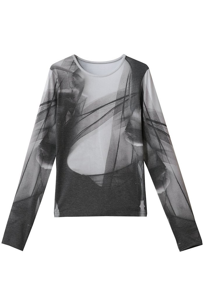 【プランク プロジェクト/PRANK PROJECT】のグラフィッククルートップ インテリア・キッズ・メンズ・レディースファッション・服の通販 founy(ファニー) https://founy.com/ ファッション Fashion レディースファッション Fashion for Women トップス・カットソー Cut & Sew Tops シャツ・ブラウス・オフィスカジュアル Elegant Blouses & Button-Ups ロングTシャツ・Tシャツ Longline T-Shirts & Tees カットソー・ベーシックTシャツ Cut-and-Sewn Tops / Stretch Tees & Basics インナー Innerwear シンプル Simple, Minimal スリーブ Sleeve, Long Sleeve / Short Sleeve プリント Print, Printed Pattern ロング Long, Long-Length |ID: prp329100004706825 ipo3291000000035499011