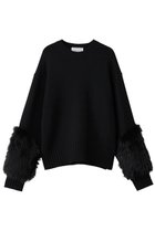 【ベイジ,/BEIGE,】のCHESTER / フェイクファークルーネックニット 人気、トレンドファッション・服の通販 founy(ファニー) ファッション Fashion レディースファッション Fashion for Women トップス・カットソー Cut & Sew Tops ニット Knit Tops & Sweaters カジュアルプルオーバー・ニットトップス Pullovers & Knit Tops / Casual Pullovers ダウン Down, Puffer デニム Denim, Jeans Material フェイクファー Faux Fur, Imitation Fur リュクス Luxury, Elegant, High-End, Chic 再入荷 Restock / Back in Stock thumbnail Black|ID: prp329100004707918 ipo3291000000035512455