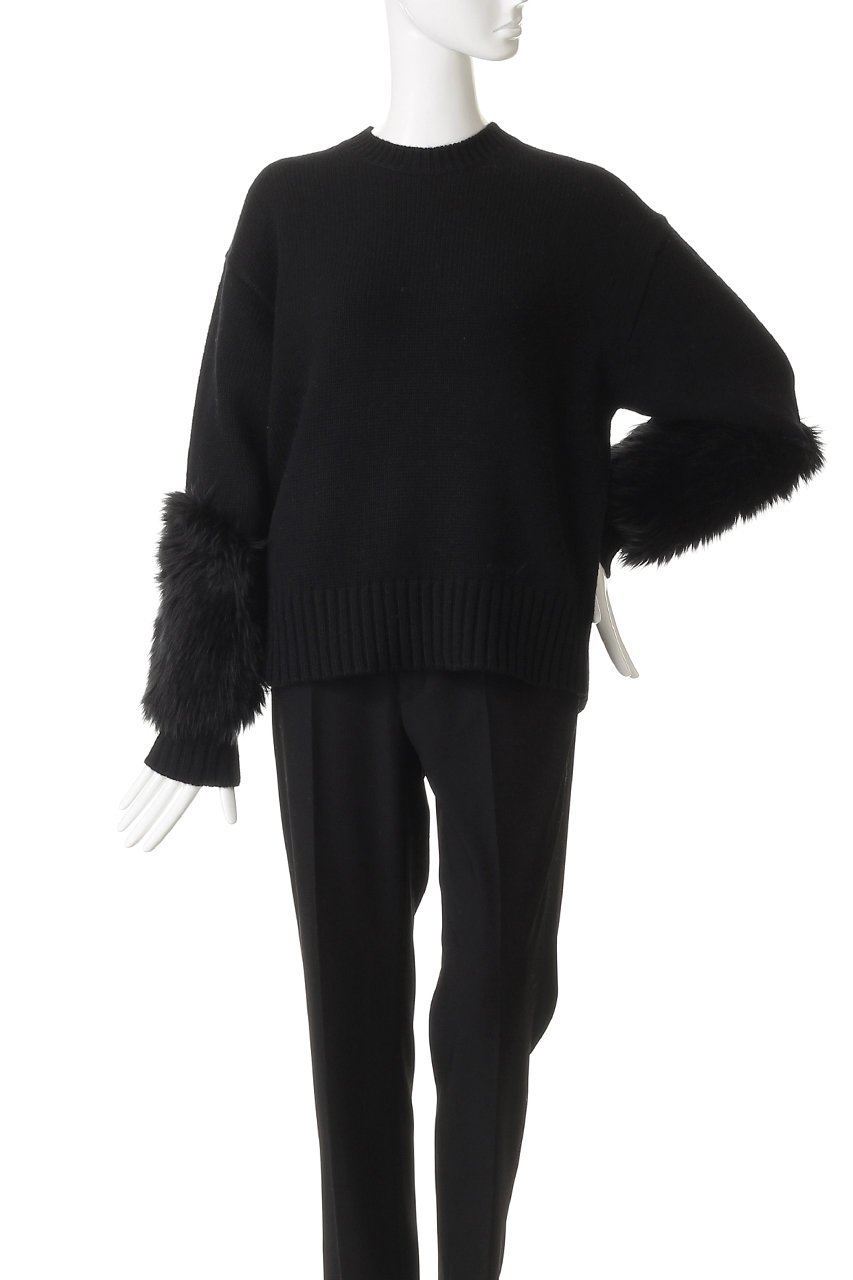 【ベイジ,/BEIGE,】のCHESTER / フェイクファークルーネックニット 人気、トレンドファッション・服の通販 founy(ファニー) 　ファッション　Fashion　レディースファッション　Fashion for Women　トップス・カットソー　Cut & Sew Tops　ニット　Knit Tops & Sweaters　カジュアルプルオーバー・ニットトップス　Pullovers & Knit Tops / Casual Pullovers　ダウン　Down, Puffer　デニム　Denim, Jeans Material　フェイクファー　Faux Fur, Imitation Fur　リュクス　Luxury, Elegant, High-End, Chic　再入荷　Restock / Back in Stock　other-2|ID: prp329100004707918 ipo3291000000035512456