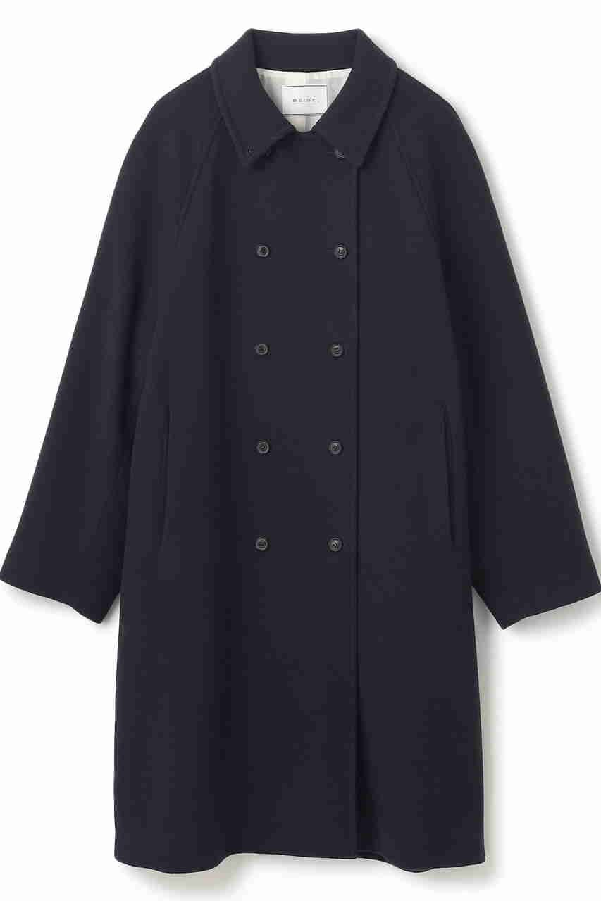 【ベイジ,/BEIGE,】の【9/26 12:00販売開始】LABBOCK / ウール混ラグランステンカラーコート インテリア・キッズ・メンズ・レディースファッション・服の通販 founy(ファニー) 　ファッション　Fashion　レディースファッション　Fashion for Women　アウター　Coat / Outerwear Collection　コート・ロングコート・ピーコート　Long Coats, Peacoats & More　ジャケット　Jacket, Outerwear　ストレート　Straight, Straight Cut　スリーブ　Sleeve, Long Sleeve / Short Sleeve　ダウン　Down, Puffer　ダブル　Double, Double-Breasted　ロング　Long, Long-Length　Navy|ID: prp329100004707920 ipo3291000000034004263