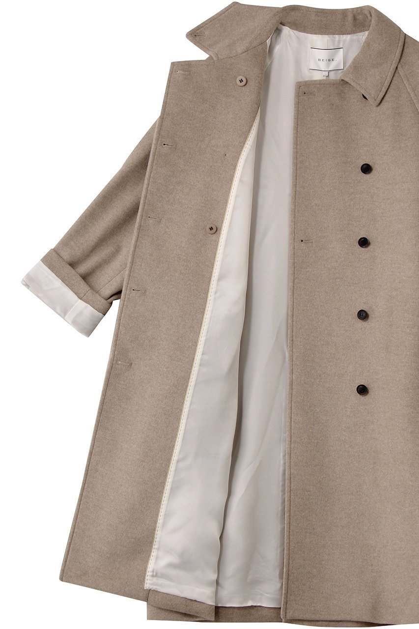 【ベイジ,/BEIGE,】のLABBOCK / ウール混ラグランステンカラーコート 人気、トレンドファッション・服の通販 founy(ファニー) 　ファッション　Fashion　レディースファッション　Fashion for Women　アウター　Coat / Outerwear Collection　コート・ロングコート・ピーコート　Long Coats, Peacoats & More　ジャケット　Jacket, Outerwear　ストレート　Straight, Straight Cut　スリーブ　Sleeve, Long Sleeve / Short Sleeve　ダウン　Down, Puffer　ダブル　Double, Double-Breasted　ロング　Long, Long-Length　other-6|ID: prp329100004707920 ipo3291000000034255707