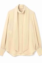 【ベイジ,/BEIGE,】の【9/26 12:00販売開始】STOW / パフスリーブボウタイブラウス Mustard|ID:prp329100004707922