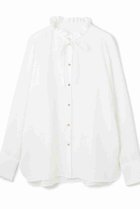 【ベイジ,/BEIGE,】の【9/26 12:00販売開始】STOW / フリルタイブラウス Ecru|ID:prp329100004707923