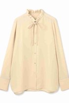 【ベイジ,/BEIGE,】の【9/26 12:00販売開始】STOW / フリルタイブラウス Mustard|ID:prp329100004707923