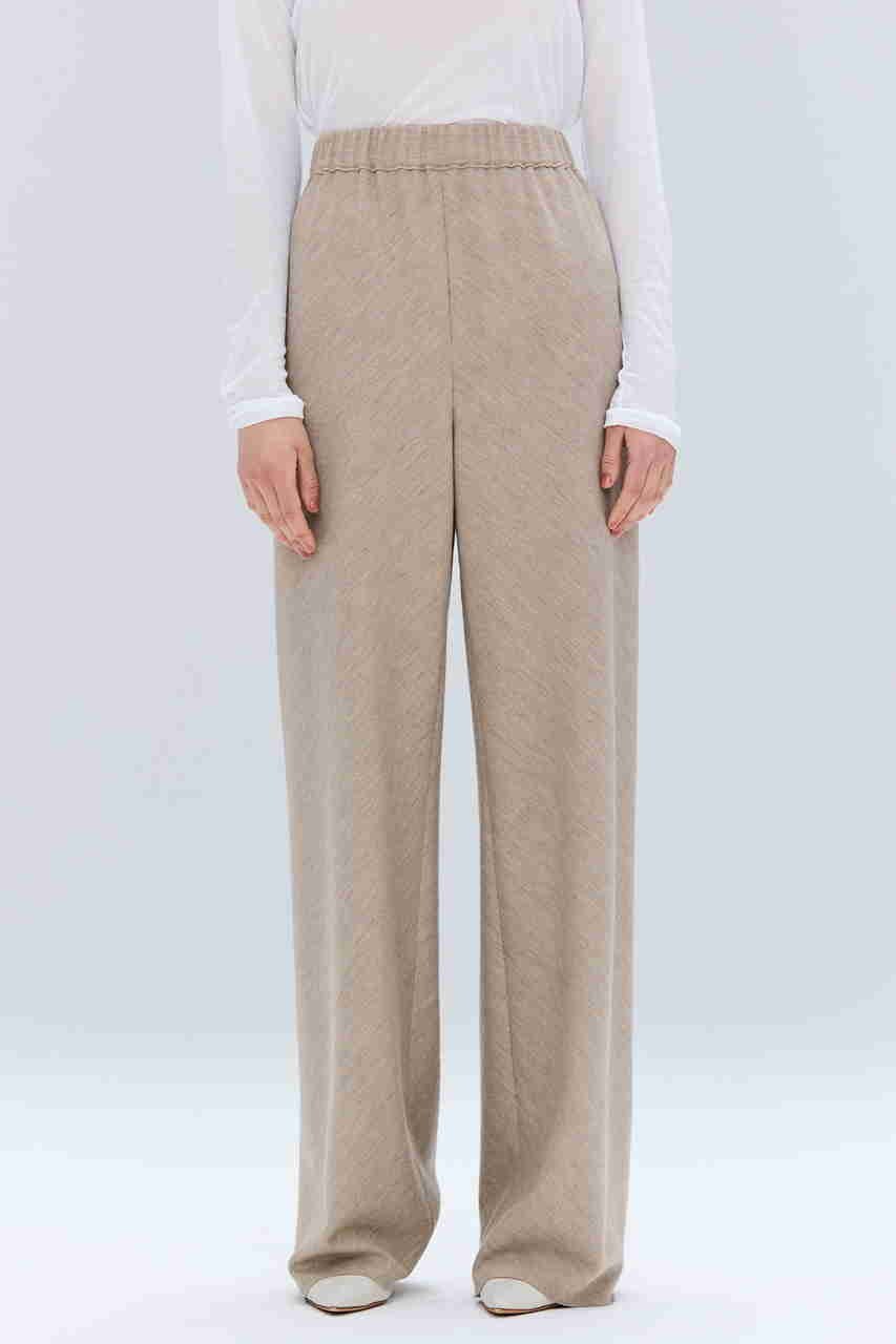 【ベイジ,/BEIGE,】の【9/26 12:00販売開始】MONTAIGNE / イージーウエストウールワイドパンツ インテリア・キッズ・メンズ・レディースファッション・服の通販 founy(ファニー) 　ファッション　Fashion　レディースファッション　Fashion for Women　パンツ　Pants & Trousers　カットオフ　Cut-Off Design　ショート　Short, Short Length　トレンド　Trend, Trending Now　バランス　Balance, Style Balance　リラックス　Relax, Relaxed Fit　ワイド　Wide, Wide Fit　今季　This Season, Current Season　定番　Standard, Basic Item　Taupe|ID: prp329100004707928 ipo3291000000034004309