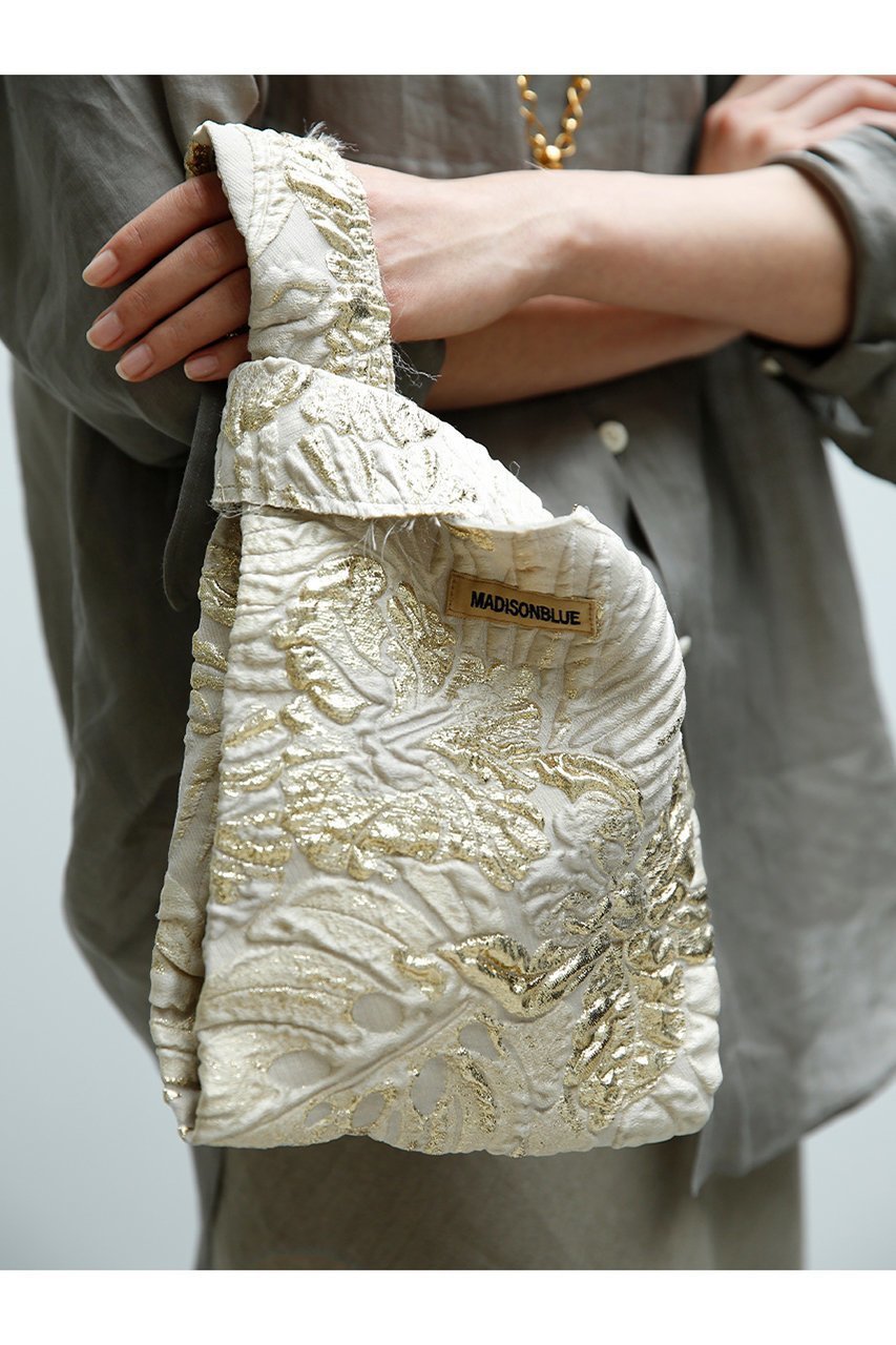 【マディソンブルー/MADISONBLUE】のSHOP BAG S JACQUARD ショップバッグS 大人の最旬トレンドファッション＆コーディネート founy(ファウニー) 　ファッション　Fashion　レディースファッション　Fashion for Women　ユニセックス　Unisex, Genderless　シルク　Silk, 100% Silk　ジャカード／ジャガード　Jacquard, Woven Pattern　ボタニカル　Botanical, Floral Pattern　ヴィンテージ　Vintage Style　夏　Summer　春　Spring　S/S・春夏　SS, Spring/Summer, Warm Season　other-2|ID: prp329100004707932 ipo3291000000036742275