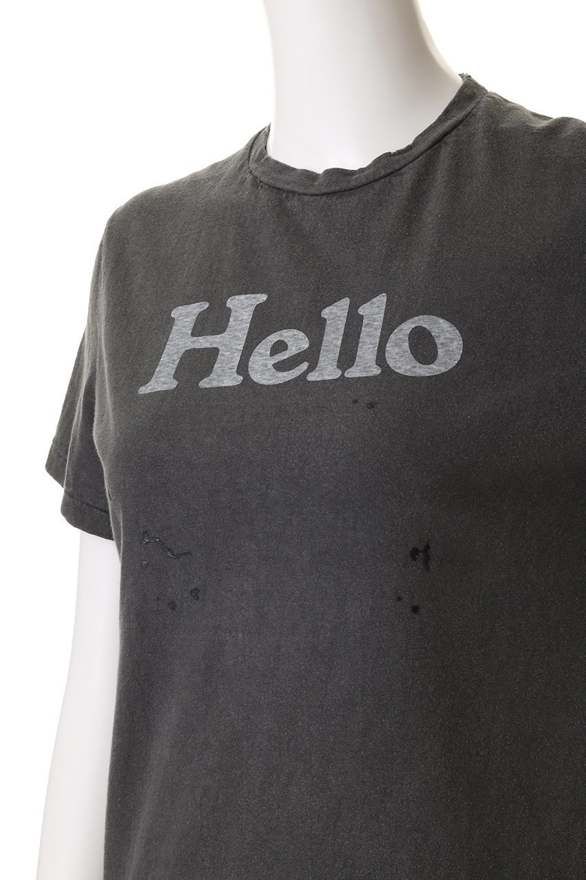 【マディソンブルー/MADISONBLUE】のVINTAGE HELLO TEE ヴィンテージHELLO Tシャツ 人気、トレンドファッション・服の通販 founy(ファニー) 　ファッション　Fashion　レディースファッション　Fashion for Women　トップス・カットソー　Cut & Sew Tops　シャツ・ブラウス・オフィスカジュアル　Elegant Blouses & Button-Ups　ロングTシャツ・Tシャツ　Longline T-Shirts & Tees　カットソー・ベーシックTシャツ　Cut-and-Sewn Tops / Stretch Tees & Basics　ショート　Short, Short Length　スリーブ　Sleeve, Long Sleeve / Short Sleeve　ダメージ　Distressed, Destroyed　ハンド　Hand, Handmade　ヴィンテージ　Vintage Style　新作・新入荷　New Arrivals / New In　other-5|ID: prp329100004707938 ipo3291000000034004383