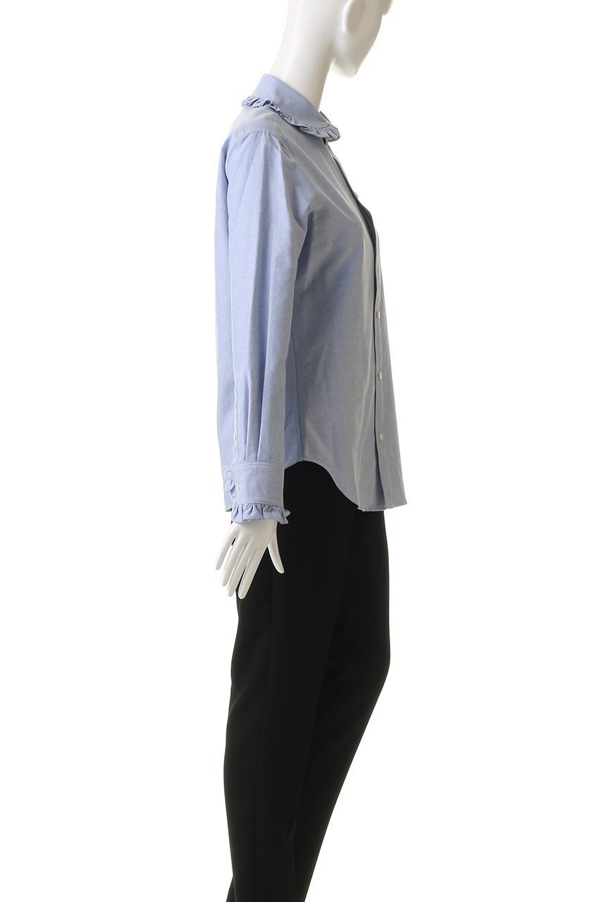 【マディソンブルー/MADISONBLUE】のROUND COLLAR FRILL SH OX ラウンドカラーフリルシャツ 人気、トレンドファッション・服の通販 founy(ファニー) 　ファッション　Fashion　レディースファッション　Fashion for Women　トップス・カットソー　Cut & Sew Tops　シャツ・ブラウス・オフィスカジュアル　Elegant Blouses & Button-Ups　スリーブ　Sleeve, Long Sleeve / Short Sleeve　バランス　Balance, Style Balance　フリル　Frill, Ruffle　ラウンド　Round, Round Neck　ロング　Long, Long-Length　新作・新入荷　New Arrivals / New In　other-3|ID: prp329100004707940 ipo3291000000034004398