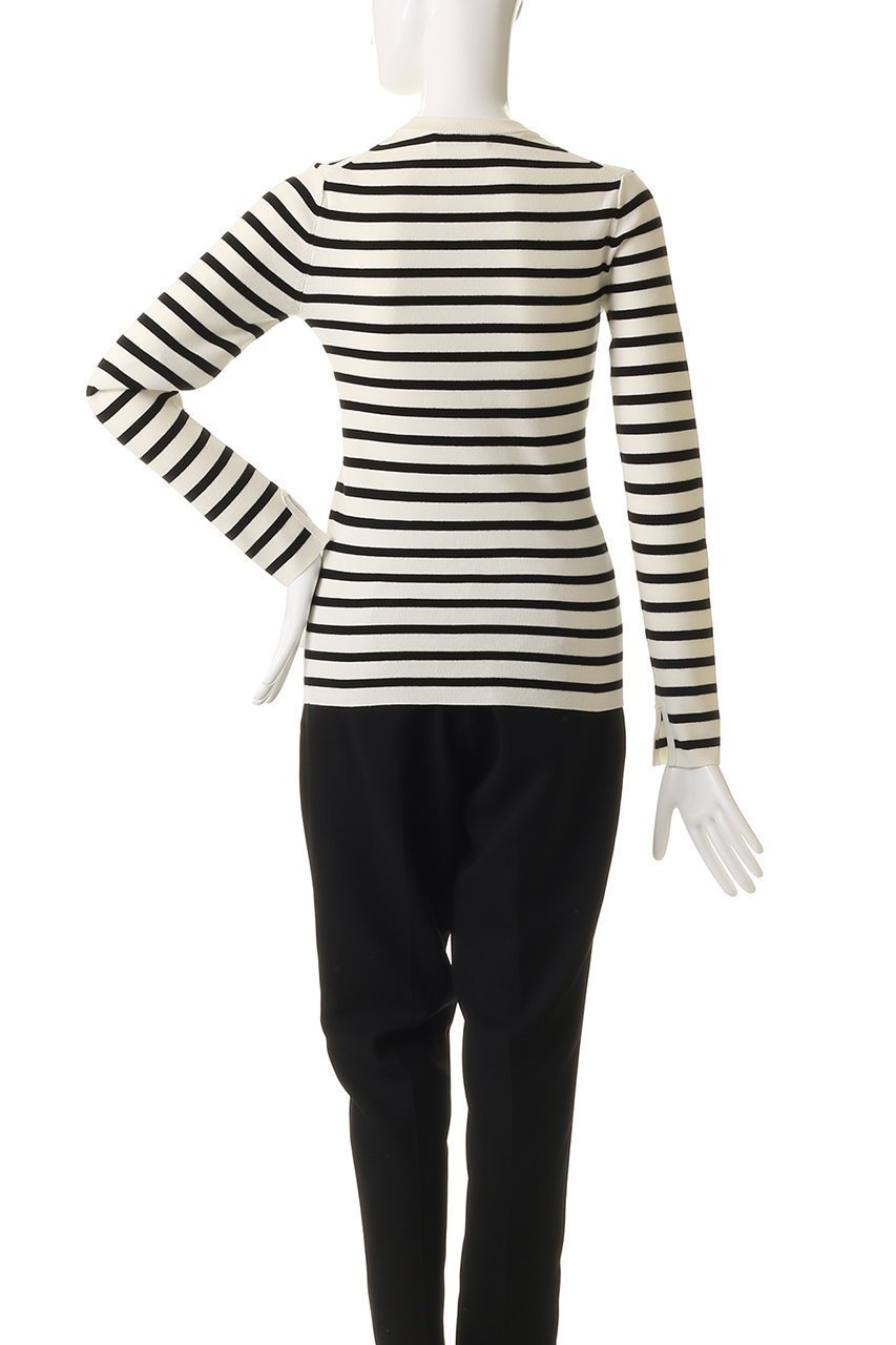 【マディソンブルー/MADISONBLUE】のCREW NECK BORDER PO クルーネックボーダープルオーバー 人気、トレンドファッション・服の通販 founy(ファニー) 　ファッション　Fashion　レディースファッション　Fashion for Women　トップス・カットソー　Cut & Sew Tops　シャツ・ブラウス・オフィスカジュアル　Elegant Blouses & Button-Ups　ロングTシャツ・Tシャツ　Longline T-Shirts & Tees　カジュアルプルオーバー・ニットトップス　Pullovers & Knit Tops / Casual Pullovers　カットソー・ベーシックTシャツ　Cut-and-Sewn Tops / Stretch Tees & Basics　なめらか　Smooth, Silky Texture　スリーブ　Sleeve, Long Sleeve / Short Sleeve　フィット　Fit, Slim Fit　ロング　Long, Long-Length　other-4|ID: prp329100004707941 ipo3291000000035869623