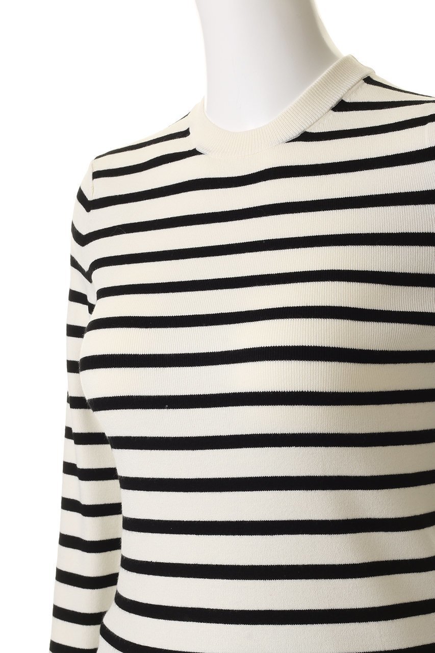 【マディソンブルー/MADISONBLUE】のCREW NECK BORDER PO クルーネックボーダープルオーバー 人気、トレンドファッション・服の通販 founy(ファニー) 　ファッション　Fashion　レディースファッション　Fashion for Women　トップス・カットソー　Cut & Sew Tops　シャツ・ブラウス・オフィスカジュアル　Elegant Blouses & Button-Ups　ロングTシャツ・Tシャツ　Longline T-Shirts & Tees　カジュアルプルオーバー・ニットトップス　Pullovers & Knit Tops / Casual Pullovers　カットソー・ベーシックTシャツ　Cut-and-Sewn Tops / Stretch Tees & Basics　なめらか　Smooth, Silky Texture　スリーブ　Sleeve, Long Sleeve / Short Sleeve　フィット　Fit, Slim Fit　ロング　Long, Long-Length　other-5|ID: prp329100004707941 ipo3291000000035869624