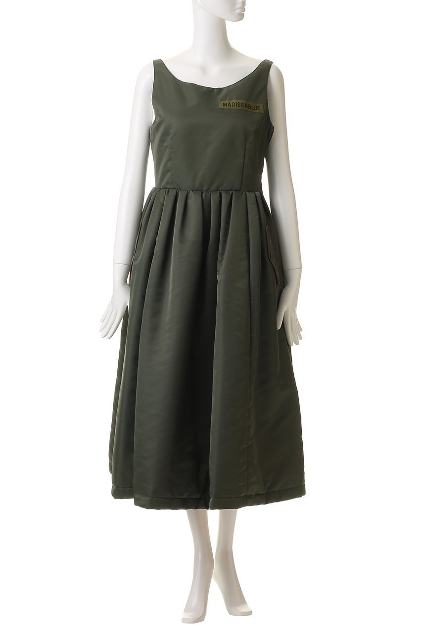 【マディソンブルー/MADISONBLUE】のGATHER PADDING DRESS NY TWILL ギャザーパディングドレス 人気、トレンドファッション・服の通販 founy(ファニー) 　ファッション　Fashion　レディースファッション　Fashion for Women　ワンピース　Dresses　フォーマル・パーティードレス・結婚式用ドレス　Elegant & Casual Dresses　チュニック　Tunic Tops & Dresses　エレガント 上品　Elegant　ギャザー　Gathered, Ruffled　ジャケット　Jacket, Outerwear　チュニック　Tunic, Long Top　ドレス　Dress, One-Piece　フィット　Fit, Slim Fit　フレア　Flare, Flared　ロング　Long, Long-Length　ヴィンテージ　Vintage Style　軽量　Lightweight, Ultra Light　other-2|ID: prp329100004707943 ipo3291000000035512528