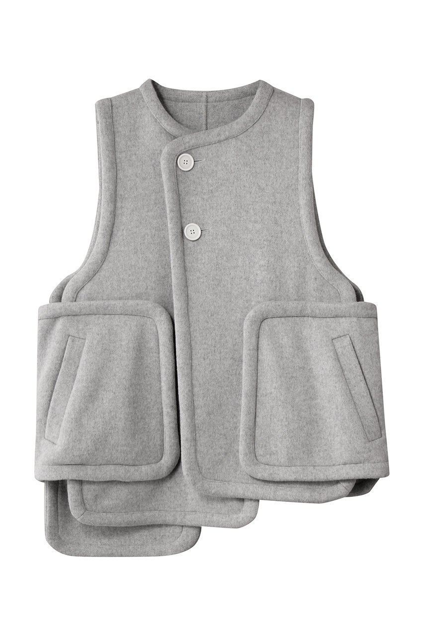 【エンフォルド/ENFOLD】のPIPING VEST インテリア・キッズ・メンズ・レディースファッション・服の通販 founy(ファニー) 　ファッション　Fashion　レディースファッション　Fashion for Women　アウター　Coat / Outerwear Collection　レディースジャケット・軽アウター　Jackets　ジャケット　Jacket, Outerwear　パイピング　Piping, Trim Design　ベスト　Vest, Waistcoat　ポケット　Pocket, Pocket Detail　メランジ　Melange, Mixed Yarn　新作・新入荷　New Arrivals / New In　A/W・秋冬　Autumn/Winter　Tグレー|ID: prp329100004707948 ipo3291000000034004447