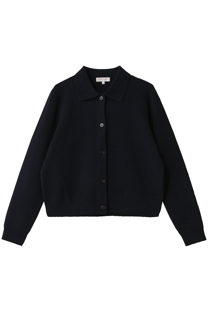 【デミーリー/DEMYLEE】のTOLU コットンカシミヤ シャツカラーニットカーディガン 人気、トレンドファッション・服の通販 founy(ファニー) 　ファッション　Fashion　レディースファッション　Fashion for Women　トップス・カットソー　Cut & Sew Tops　ニット　Knit Tops & Sweaters　カーディガン・羽織り　Layered Style Cardigans　シャツ・ブラウス・オフィスカジュアル　Elegant Blouses & Button-Ups　カーディガン　Cardigan, Knitwear　コンパクト　Compact, Small Size　ショート　Short, Short Length　エレガント 上品　Elegant　新作・新入荷　New Arrivals / New In　 other-1|ID: prp329100004707953 ipo3291000000034004482