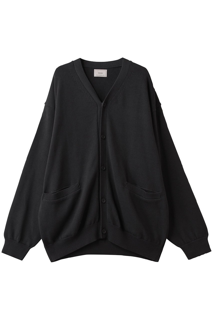 【エビコン/EVCON】の【UNISEX】COTTON KNIT CARDIGAN/カーディガン インテリア・キッズ・メンズ・レディースファッション・服の通販 founy(ファニー) 　ファッション　Fashion　レディースファッション　Fashion for Women　トップス・カットソー　Cut & Sew Tops　ニット　Knit Tops & Sweaters　カーディガン・羽織り　Layered Style Cardigans　ユニセックス　Unisex, Genderless　カーディガン　Cardigan, Knitwear　シンプル　Simple, Minimal　フォルム　Silhouette, Form　リラックス　Relax, Relaxed Fit　新作・新入荷　New Arrivals / New In　CHARCOAL|ID: prp329100004707959 ipo3291000000034004527