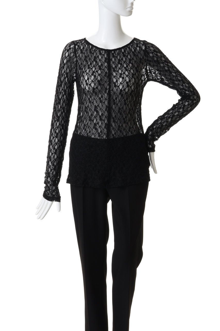 【マノフ/MANOF】の2WAY LACE TOPS/トップス 人気、トレンドファッション・服の通販 founy(ファニー) 　ファッション　Fashion　レディースファッション　Fashion for Women　トップス・カットソー　Cut & Sew Tops　シャツ・ブラウス・オフィスカジュアル　Elegant Blouses & Button-Ups　ロングTシャツ・Tシャツ　Longline T-Shirts & Tees　カットソー・ベーシックTシャツ　Cut-and-Sewn Tops / Stretch Tees & Basics　カットソー　Cut and Sewn Top　キャミソール　Camisole, Spaghetti Strap Top　ストレッチ　Stretch, Stretchy Fabric　スリーブ　Sleeve, Long Sleeve / Short Sleeve　レース　Lace, Lace Fabric　ロング　Long, Long-Length　other-2|ID: prp329100004707964 ipo3291000000035512583