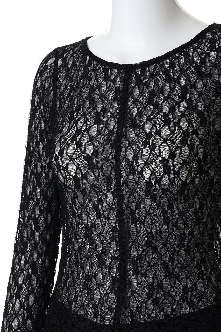 【マノフ/MANOF】の2WAY LACE TOPS/トップス 人気、トレンドファッション・服の通販 founy(ファニー) 　ファッション　Fashion　レディースファッション　Fashion for Women　トップス・カットソー　Cut & Sew Tops　シャツ・ブラウス・オフィスカジュアル　Elegant Blouses & Button-Ups　ロングTシャツ・Tシャツ　Longline T-Shirts & Tees　カットソー・ベーシックTシャツ　Cut-and-Sewn Tops / Stretch Tees & Basics　カットソー　Cut and Sewn Top　キャミソール　Camisole, Spaghetti Strap Top　ストレッチ　Stretch, Stretchy Fabric　スリーブ　Sleeve, Long Sleeve / Short Sleeve　レース　Lace, Lace Fabric　ロング　Long, Long-Length　other-5|ID: prp329100004707964 ipo3291000000035512587