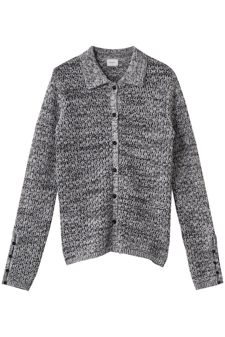 【マノフ/MANOF】のOPENWORK KNIT CARDIGAN カーディガン インテリア・キッズ・メンズ・レディースファッション・服の通販 founy(ファニー) 　ファッション　Fashion　レディースファッション　Fashion for Women　トップス・カットソー　Cut & Sew Tops　ニット　Knit Tops & Sweaters　カーディガン・羽織り　Layered Style Cardigans　カーディガン　Cardigan, Knitwear　コンパクト　Compact, Small Size　スリット　Slit, Slit Detail　エレガント 上品　Elegant　新作・新入荷　New Arrivals / New In　透かし　Cut-Out, Lacework　BLACK|ID: prp329100004707966 ipo3291000000034004571