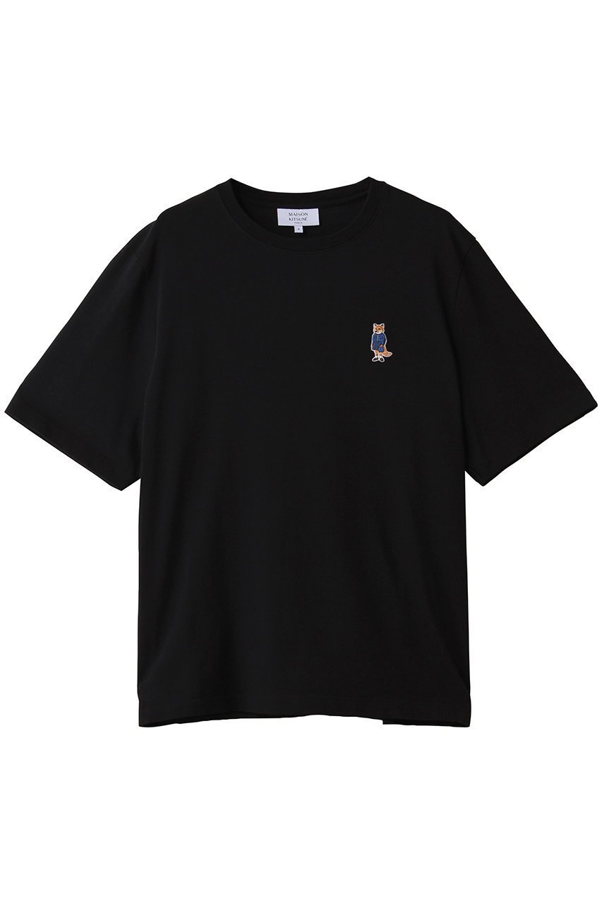 【メゾン キツネ/MAISON KITSUNE】のDRESSED FOX コンフォート Tシャツ インテリア・キッズ・メンズ・レディースファッション・服の通販 founy(ファニー) 　ファッション　Fashion　レディースファッション　Fashion for Women　トップス・カットソー　Cut & Sew Tops　シャツ・ブラウス・オフィスカジュアル　Elegant Blouses & Button-Ups　ロングTシャツ・Tシャツ　Longline T-Shirts & Tees　カットソー・ベーシックTシャツ　Cut-and-Sewn Tops / Stretch Tees & Basics　ワンピース　Dresses　フォーマル・パーティードレス・結婚式用ドレス　Elegant & Casual Dresses　おすすめ　Recommended / Our Picks　インナー　Innerwear　カーディガン　Cardigan, Knitwear　ショート　Short, Short Length　ジャケット　Jacket, Outerwear　スリーブ　Sleeve, Long Sleeve / Short Sleeve　フォックス　Fox, Fox Fur　新作・新入荷　New Arrivals / New In　ブラック|ID: prp329100004707970 ipo3291000000034004604