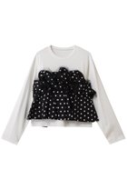 【メゾンスペシャル/MAISON SPECIAL】のMixed Fabric Frill Tops/異素材コンビフリルトップス WHT(ホワイト)|ID: prp329100004707975 ipo3291000000034004641