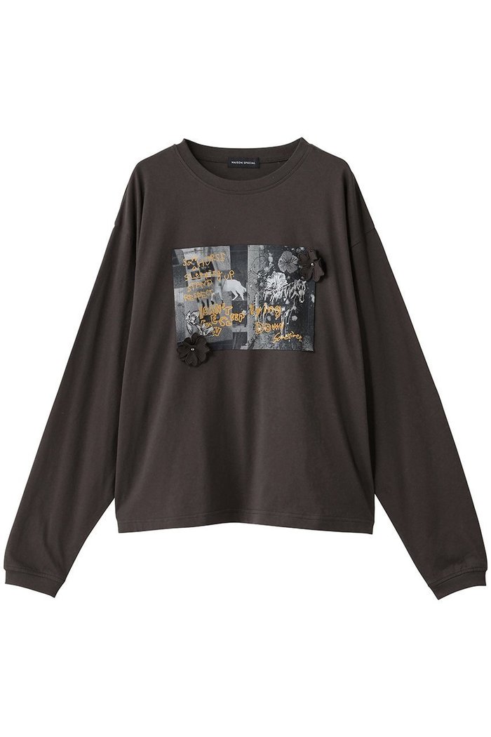 【メゾンスペシャル/MAISON SPECIAL】のガーデンフォトフラワーロンT インテリア・キッズ・メンズ・レディースファッション・服の通販 founy(ファニー) https://founy.com/ ファッション Fashion レディースファッション Fashion for Women トップス・カットソー Cut & Sew Tops シャツ・ブラウス・オフィスカジュアル Elegant Blouses & Button-Ups ロングTシャツ・Tシャツ Longline T-Shirts & Tees カットソー・ベーシックTシャツ Cut-and-Sewn Tops / Stretch Tees & Basics グラフィック Graphic, Graphic Design シンプル Simple, Minimal スリーブ Sleeve, Long Sleeve / Short Sleeve フラワー Flower, Floral プリント Print, Printed Pattern ボトム Bottoms, Lower Wear モチーフ Motif, Design Theme モノトーン Monotone, Black and White ロング Long, Long-Length 新作・新入荷 New Arrivals / New In |ID: prp329100004707987 ipo3291000000034004720