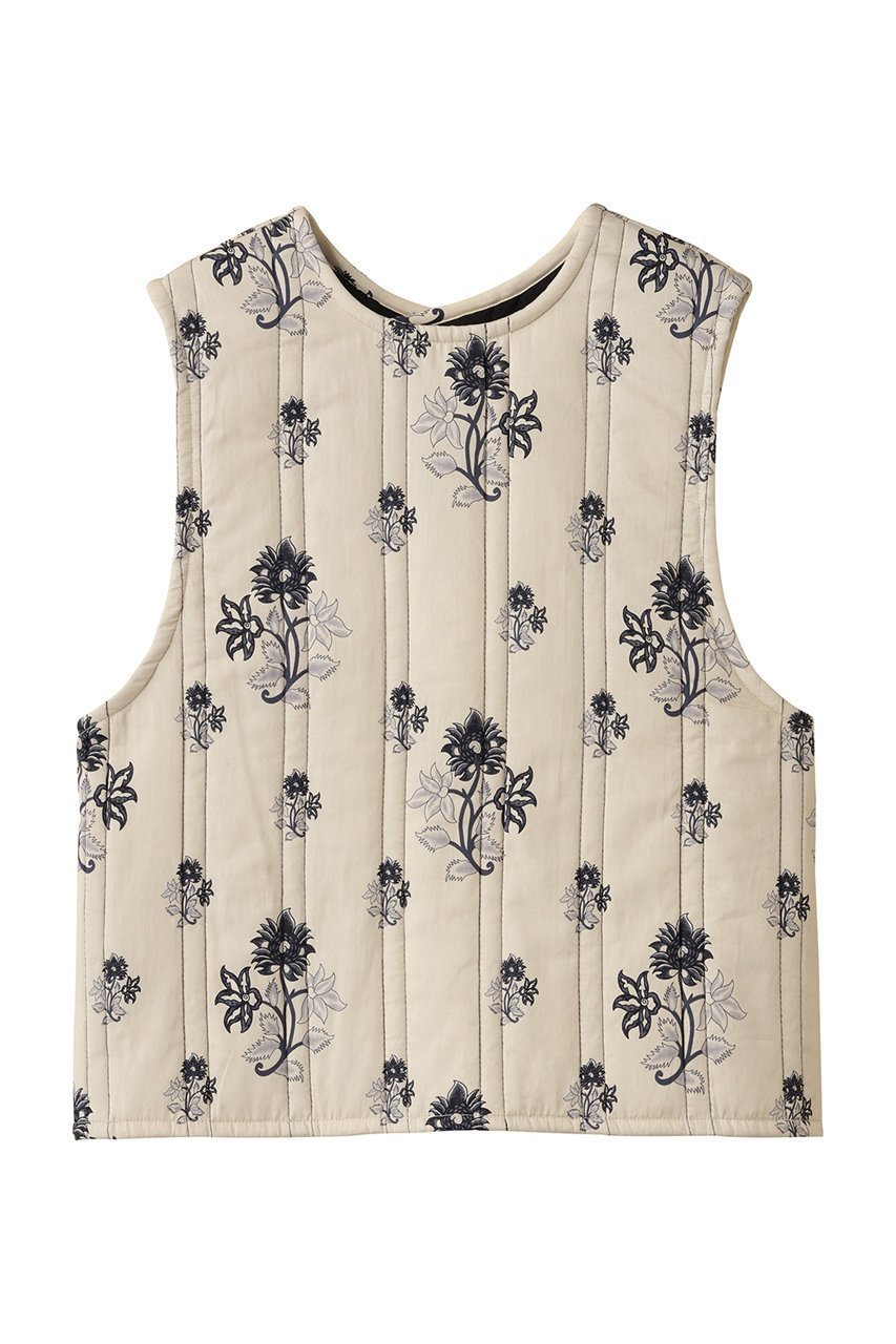 【ミズイロ インド/mizuiro ind】の2way print quitting vest ベスト 人気、トレンドファッション・服の通販 founy(ファニー) 　ファッション　Fashion　レディースファッション　Fashion for Women　アウター　Coat / Outerwear Collection　レディースジャケット・軽アウター　Jackets　シンプル　Simple, Minimal　ジャケット　Jacket, Outerwear　ストライプ　Stripe, Striped Pattern　フェミニン　Feminine, Girly　フラワー　Flower, Floral　ベスト　Vest, Waistcoat　モノトーン　Monotone, Black and White　新作・新入荷　New Arrivals / New In　 other-1|ID: prp329100004707992 ipo3291000000034004754
