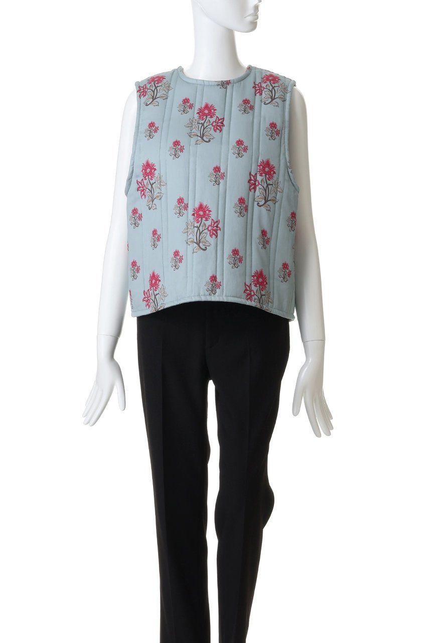 【ミズイロ インド/mizuiro ind】の2way print quitting vest ベスト 人気、トレンドファッション・服の通販 founy(ファニー) 　ファッション　Fashion　レディースファッション　Fashion for Women　アウター　Coat / Outerwear Collection　レディースジャケット・軽アウター　Jackets　シンプル　Simple, Minimal　ジャケット　Jacket, Outerwear　ストライプ　Stripe, Striped Pattern　フェミニン　Feminine, Girly　フラワー　Flower, Floral　ベスト　Vest, Waistcoat　モノトーン　Monotone, Black and White　新作・新入荷　New Arrivals / New In　other-2|ID: prp329100004707992 ipo3291000000034004757