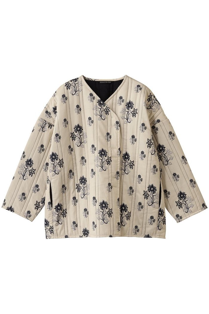 【ミズイロ インド/mizuiro ind】のprint quitting JK ジャケット インテリア・キッズ・メンズ・レディースファッション・服の通販 founy(ファニー) https://founy.com/ ファッション Fashion レディースファッション Fashion for Women アウター Coat / Outerwear Collection レディースジャケット・軽アウター Jackets キルティング Quilted, Quilting シンプル Simple, Minimal ジャケット Jacket, Outerwear ストライプ Stripe, Striped Pattern フラワー Flower, Floral モノトーン Monotone, Black and White 新作・新入荷 New Arrivals / New In |ID: prp329100004707994 ipo3291000000034004770