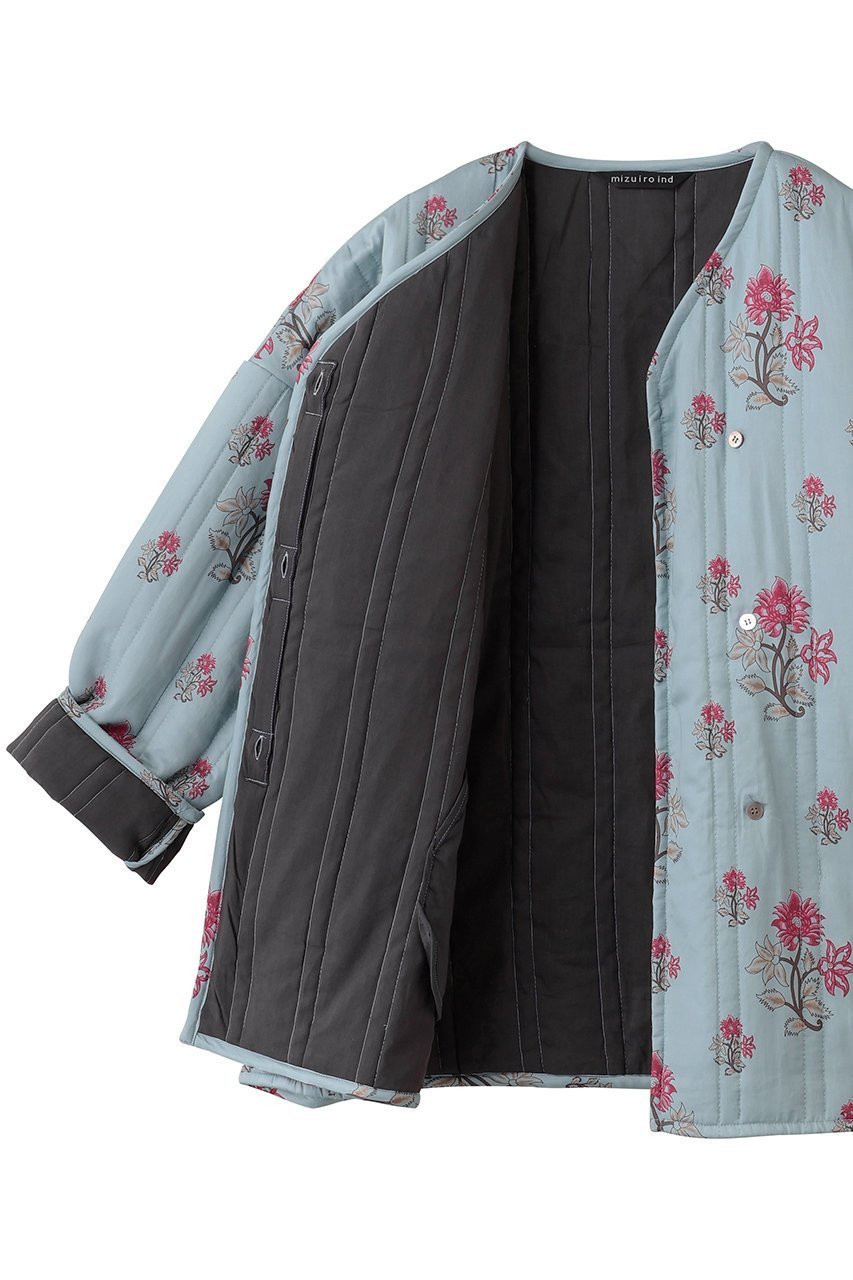 【ミズイロ インド/mizuiro ind】のprint quitting JK ジャケット 人気、トレンドファッション・服の通販 founy(ファニー) 　ファッション　Fashion　レディースファッション　Fashion for Women　アウター　Coat / Outerwear Collection　レディースジャケット・軽アウター　Jackets　キルティング　Quilted, Quilting　シンプル　Simple, Minimal　ジャケット　Jacket, Outerwear　ストライプ　Stripe, Striped Pattern　フラワー　Flower, Floral　モノトーン　Monotone, Black and White　新作・新入荷　New Arrivals / New In　other-6|ID: prp329100004707994 ipo3291000000034004781