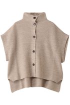 【スリー ドッツ/three dots】のウールカシミヤ ボタンベスト グレージュメランジ|ID: prp329100004708004 ipo3291000000036135042