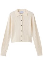 【スリー ドッツ/three dots】のウールアウトフィット ポロカーディガン オフホワイト|ID: prp329100004708008 ipo3291000000035869757