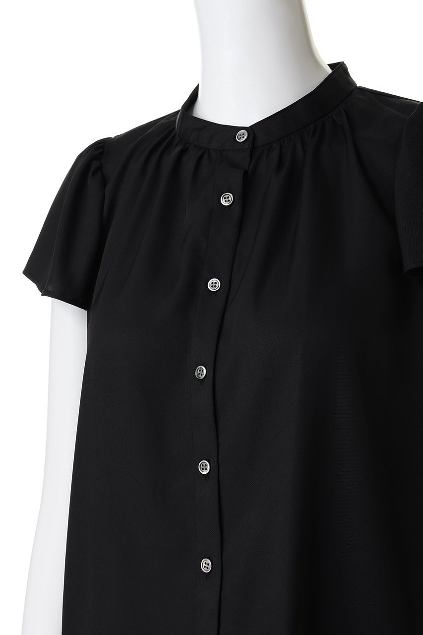 【スリー ドッツ/three dots】のシルキーツイル トップス 人気、トレンドファッション・服の通販 founy(ファニー) 　ファッション　Fashion　レディースファッション　Fashion for Women　トップス・カットソー　Cut & Sew Tops　シャツ・ブラウス・オフィスカジュアル　Elegant Blouses & Button-Ups　ロングTシャツ・Tシャツ　Longline T-Shirts & Tees　カットソー・ベーシックTシャツ　Cut-and-Sewn Tops / Stretch Tees & Basics　おすすめ　Recommended / Our Picks　ギャザー　Gathered, Ruffled　ショート　Short, Short Length　シルク　Silk, 100% Silk　スリーブ　Sleeve, Long Sleeve / Short Sleeve　セットアップ　Set-Up, Coordinated Outfit　フレア　Flare, Flared　新作・新入荷　New Arrivals / New In　other-5|ID: prp329100004708020 ipo3291000000034004978