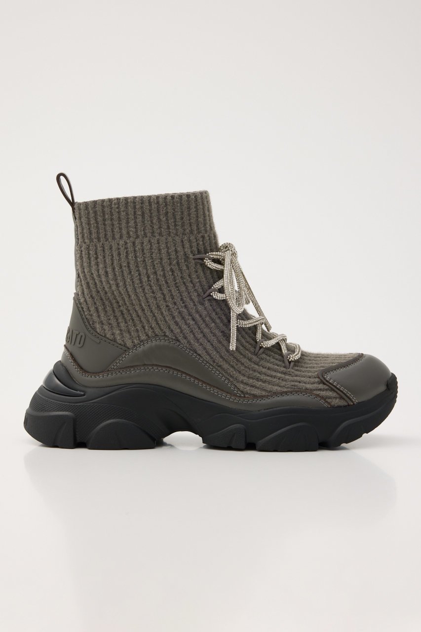 【スタッカート/STACCATO】のドルチェコードスニーカーブーツ 人気、トレンドファッション・服の通販 founy(ファニー) 　ファッション　Fashion　レディースファッション　Fashion for Women　エレガント 上品　Elegant　ショート　Short, Short Length　ストーン　Stone, Gem-Like　スニーカー　Sneakers, Trainers　リブニット　Rib Knit, Ribbed Knit　レース　Lace, Lace Fabric　新作・新入荷　New Arrivals / New In　軽量　Lightweight, Ultra Light　other-4|ID: prp329100004708025 ipo3291000000034005021