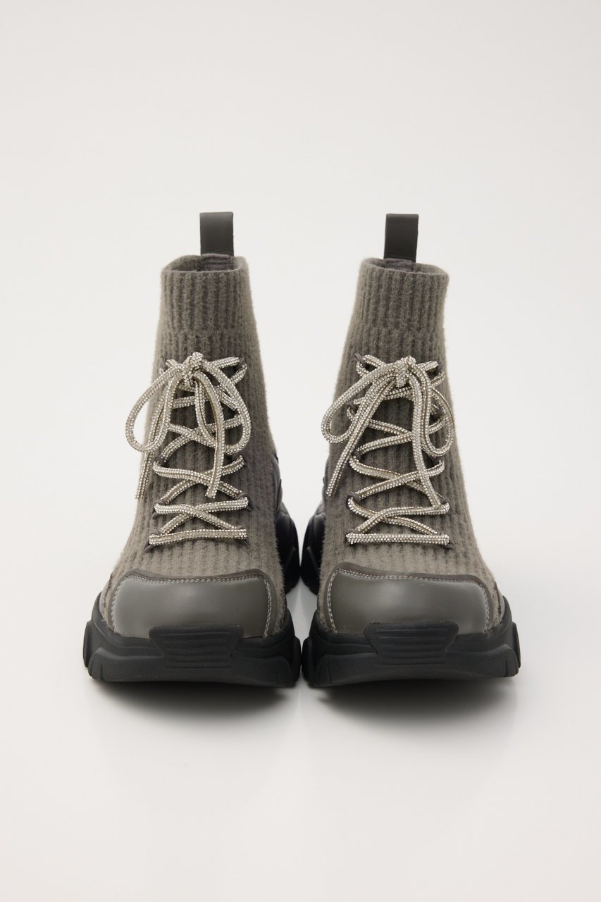 【スタッカート/STACCATO】のドルチェコードスニーカーブーツ 人気、トレンドファッション・服の通販 founy(ファニー) 　ファッション　Fashion　レディースファッション　Fashion for Women　エレガント 上品　Elegant　ショート　Short, Short Length　ストーン　Stone, Gem-Like　スニーカー　Sneakers, Trainers　リブニット　Rib Knit, Ribbed Knit　レース　Lace, Lace Fabric　軽量　Lightweight, Ultra Light　other-3|ID: prp329100004708025 ipo3291000000035512615