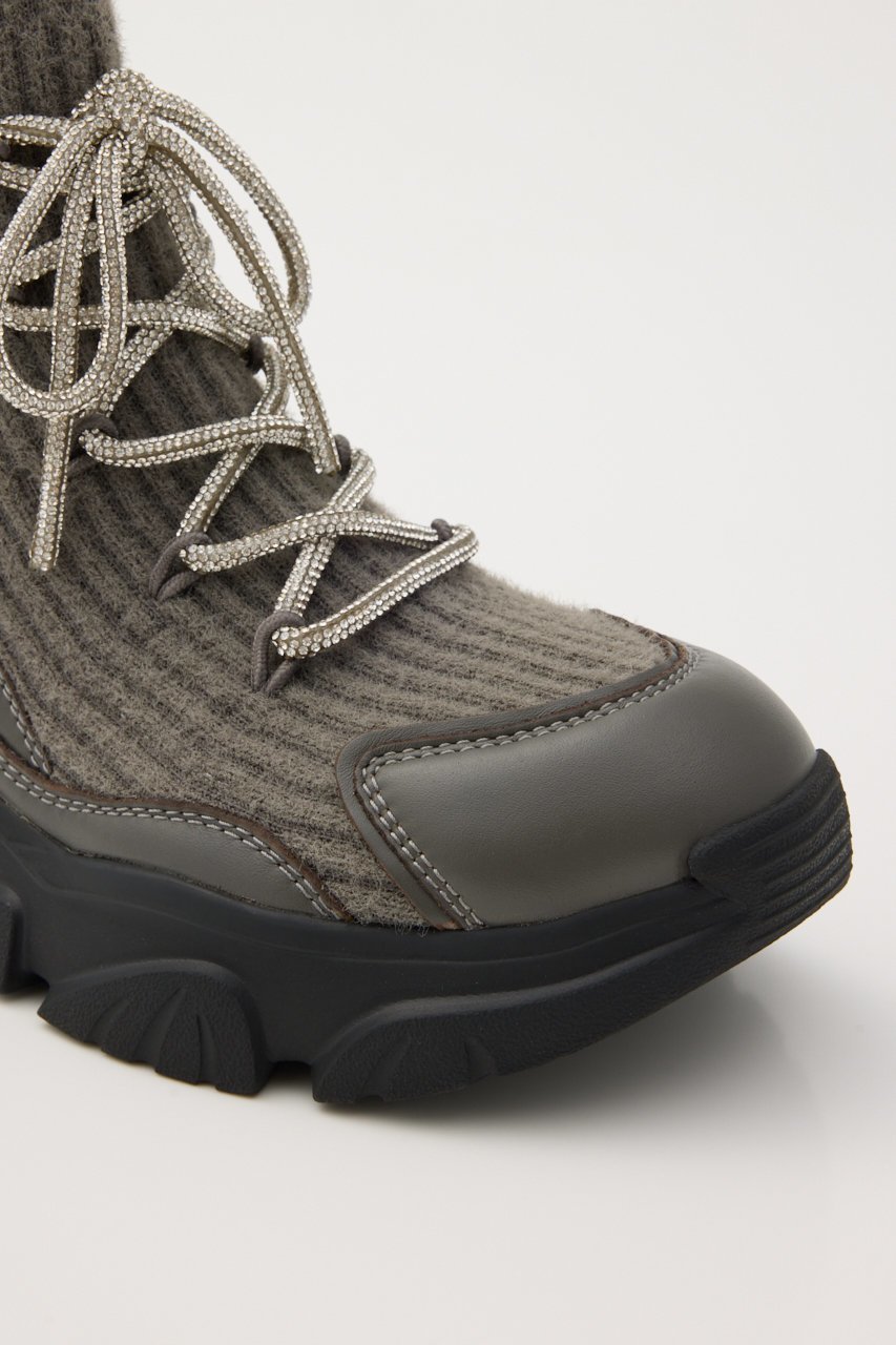 【スタッカート/STACCATO】のドルチェコードスニーカーブーツ 人気、トレンドファッション・服の通販 founy(ファニー) 　ファッション　Fashion　レディースファッション　Fashion for Women　エレガント 上品　Elegant　ショート　Short, Short Length　ストーン　Stone, Gem-Like　スニーカー　Sneakers, Trainers　リブニット　Rib Knit, Ribbed Knit　レース　Lace, Lace Fabric　軽量　Lightweight, Ultra Light　other-7|ID: prp329100004708025 ipo3291000000035512621