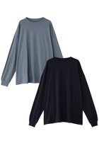 【エヌ.ハリウッド/N.HOOLYWOOD / MEN】の【MEN】【EXCHANGE SERVICE】2 パック ロングスリーブTシャツ 人気、トレンドファッション・服の通販 founy(ファニー) ファッション Fashion メンズファッション Fashion for Men トップス・カットソー Cut & Sew Tops メンズシャツ Shirts ショルダー Shoulder, Shoulder Strap スリーブ Sleeve, Long Sleeve / Short Sleeve ドロップ Drop Shoulder, Dropped Style ベーシック Basic, Essential ロング Long, Long-Length 人気 Popular, Best Seller 定番 Standard, Basic Item 新作・新入荷 New Arrivals / New In thumbnail ブルー/ネイビー|ID: prp329100004708028 ipo3291000000034005058