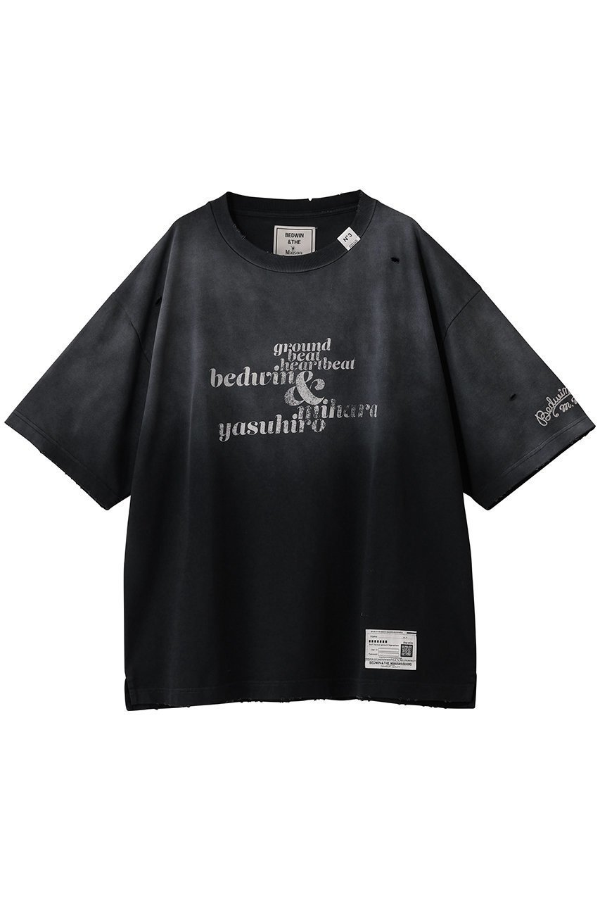 【メゾン ミハラヤスヒロ/Maison MIHARA YASUHIRO / MEN】の【MEN】【Maison MIHARA YASUHIRO × BEDWIN & THE HEARTBREAKERS】 PHOTO PRINT Tシャツ インテリア・キッズ・メンズ・レディースファッション・服の通販 founy(ファニー) 　ファッション　Fashion　メンズファッション　Fashion for Men　トップス・カットソー　Cut & Sew Tops　メンズシャツ　Shirts　コラボ　Collaboration, Collab　ショート　Short, Short Length　スリーブ　Sleeve, Long Sleeve / Short Sleeve　ダメージ　Distressed, Destroyed　プリント　Print, Printed Pattern　ブラック|ID: prp329100004708029 ipo3291000000035512636