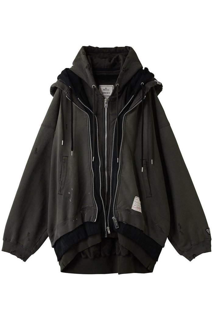 【メゾン ミハラヤスヒロ/Maison MIHARA YASUHIRO / MEN】の【MEN】TRIPLE レイヤード パーカー インテリア・キッズ・メンズ・レディースファッション・服の通販 founy(ファニー) https://founy.com/ ファッション Fashion メンズファッション Fashion for Men トップス・カットソー Cut & Sew Tops パーカー・フーディー / カジュアルコーデ Hoodies & Parkas メンズシャツ Shirts インナー Innerwear ダメージ Distressed, Destroyed パーカー Hoodie, Parka ワイド Wide, Wide Fit 新作・新入荷 New Arrivals / New In |ID: prp329100004708031 ipo3291000000034005084