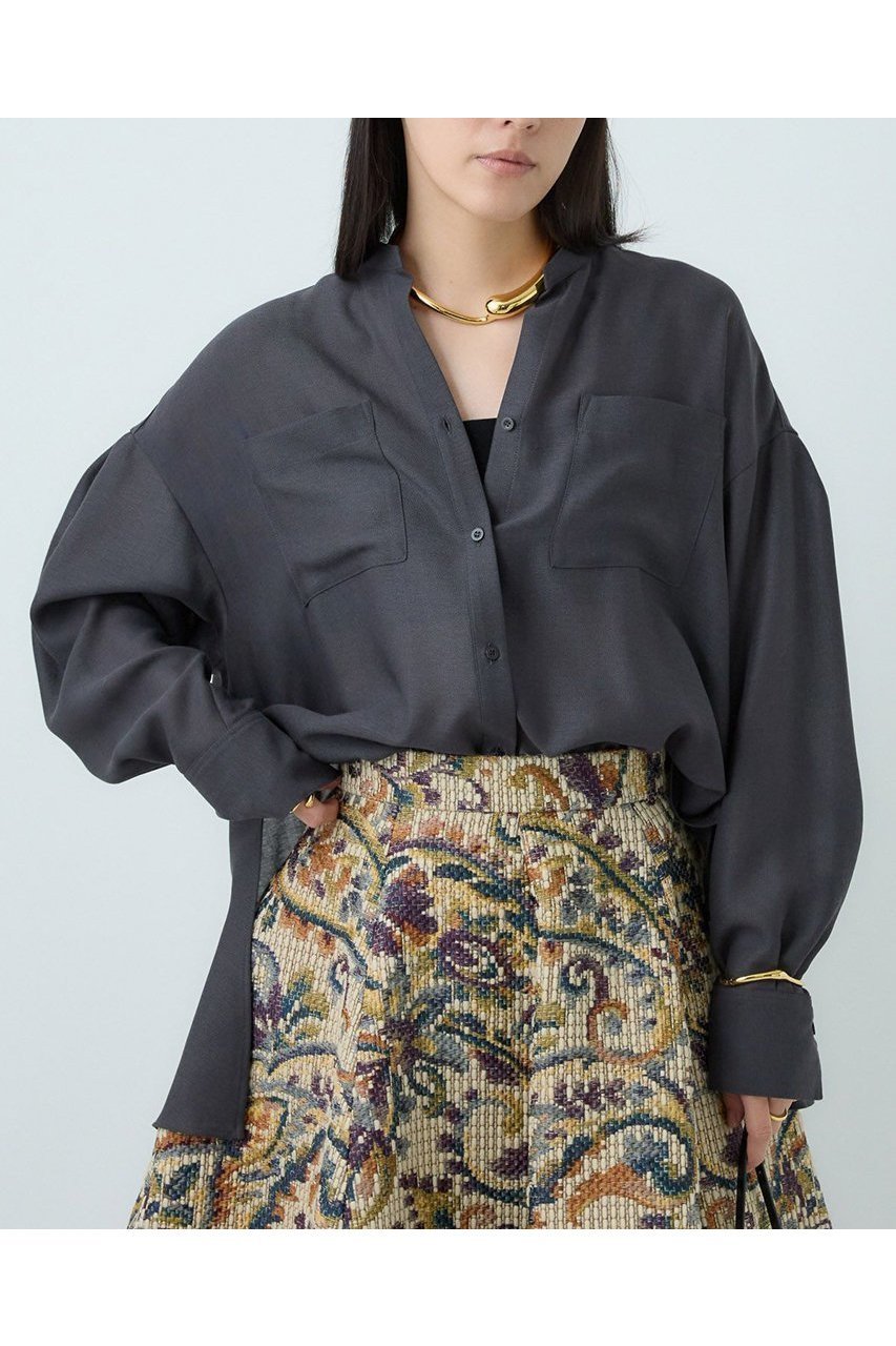 【カオス/Chaos】のパランビエラシャツ 人気、トレンドファッション・服の通販 founy(ファニー) 　ファッション　Fashion　レディースファッション　Fashion for Women　トップス・カットソー　Cut & Sew Tops　シャツ・ブラウス・オフィスカジュアル　Elegant Blouses & Button-Ups　キュプラ　Cupro, Eco Fabric　スリーブ　Sleeve, Long Sleeve / Short Sleeve　ドレープ　Drape, Draping Fabric　バランス　Balance, Style Balance　フェミニン　Feminine, Girly　ロング　Long, Long-Length　新作・新入荷　New Arrivals / New In　 other-1|ID: prp329100004708033 ipo3291000000034005098
