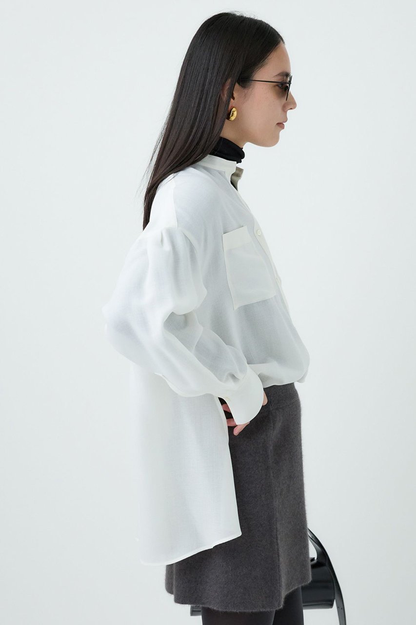 【カオス/Chaos】のパランビエラシャツ 人気、トレンドファッション・服の通販 founy(ファニー) 　ファッション　Fashion　レディースファッション　Fashion for Women　トップス・カットソー　Cut & Sew Tops　シャツ・ブラウス・オフィスカジュアル　Elegant Blouses & Button-Ups　キュプラ　Cupro, Eco Fabric　スリーブ　Sleeve, Long Sleeve / Short Sleeve　ドレープ　Drape, Draping Fabric　バランス　Balance, Style Balance　フェミニン　Feminine, Girly　ロング　Long, Long-Length　新作・新入荷　New Arrivals / New In　other-6|ID: prp329100004708033 ipo3291000000034005105