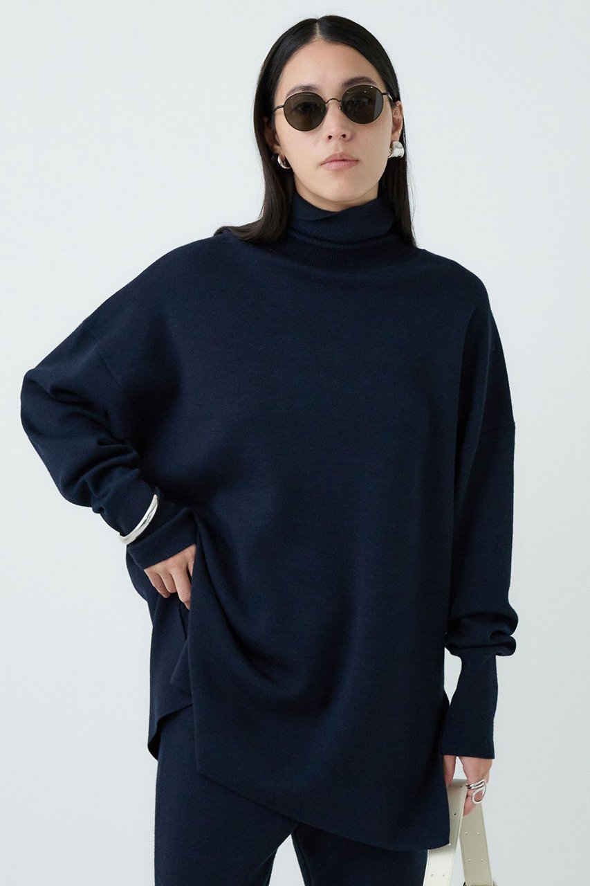 【カオス/Chaos】のシエラウールタートルネックニット インテリア・キッズ・メンズ・レディースファッション・服の通販 founy(ファニー) 　ファッション　Fashion　レディースファッション　Fashion for Women　トップス・カットソー　Cut & Sew Tops　ニット　Knit Tops & Sweaters　カジュアルプルオーバー・ニットトップス　Pullovers & Knit Tops / Casual Pullovers　タートルネック・ハイネックトップス　Turtlenecks & High-Neck Tops　タートルネック　Turtleneck, High Neck　新作・新入荷　New Arrivals / New In　ネイビー|ID: prp329100004708039 ipo3291000000034005165