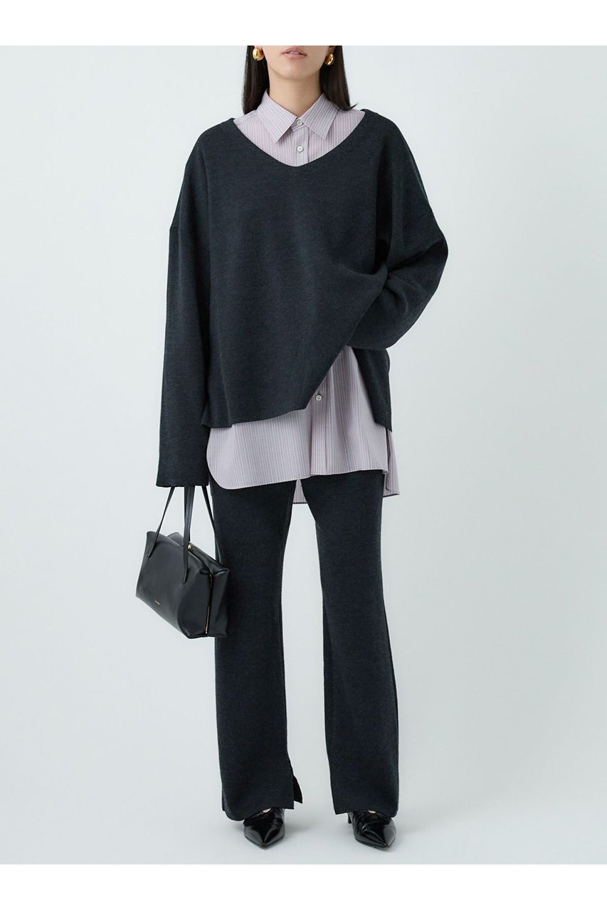 【カオス/Chaos】のシエラウールニットパンツ インテリア・キッズ・メンズ・レディースファッション・服の通販 founy(ファニー) 　ファッション　Fashion　レディースファッション　Fashion for Women　パンツ　Pants & Trousers　セットアップ　Set-Up, Coordinated Outfit　フレア　Flare, Flared　新作・新入荷　New Arrivals / New In　チャコール|ID: prp329100004708041 ipo3291000000034005178