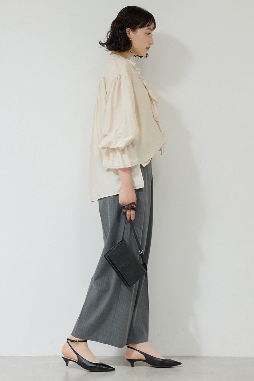 【ガリャルダガランテ/GALLARDAGALANTE】のフリルブラウス 人気、トレンドファッション・服の通販 founy(ファニー) 　ファッション　Fashion　レディースファッション　Fashion for Women　トップス・カットソー　Cut & Sew Tops　シャツ・ブラウス・オフィスカジュアル　Elegant Blouses & Button-Ups　スラックス　Slacks, Dress Pants　スリーブ　Sleeve, Long Sleeve / Short Sleeve　デニム　Denim, Jeans Material　フリル　Frill, Ruffle　ロング　Long, Long-Length　other-4|ID: prp329100004709205 ipo3291000000035433588